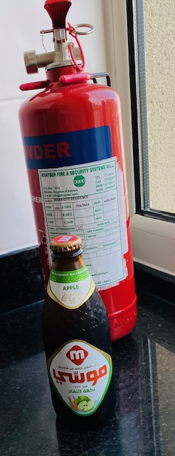 Local Beer and an extinguisher